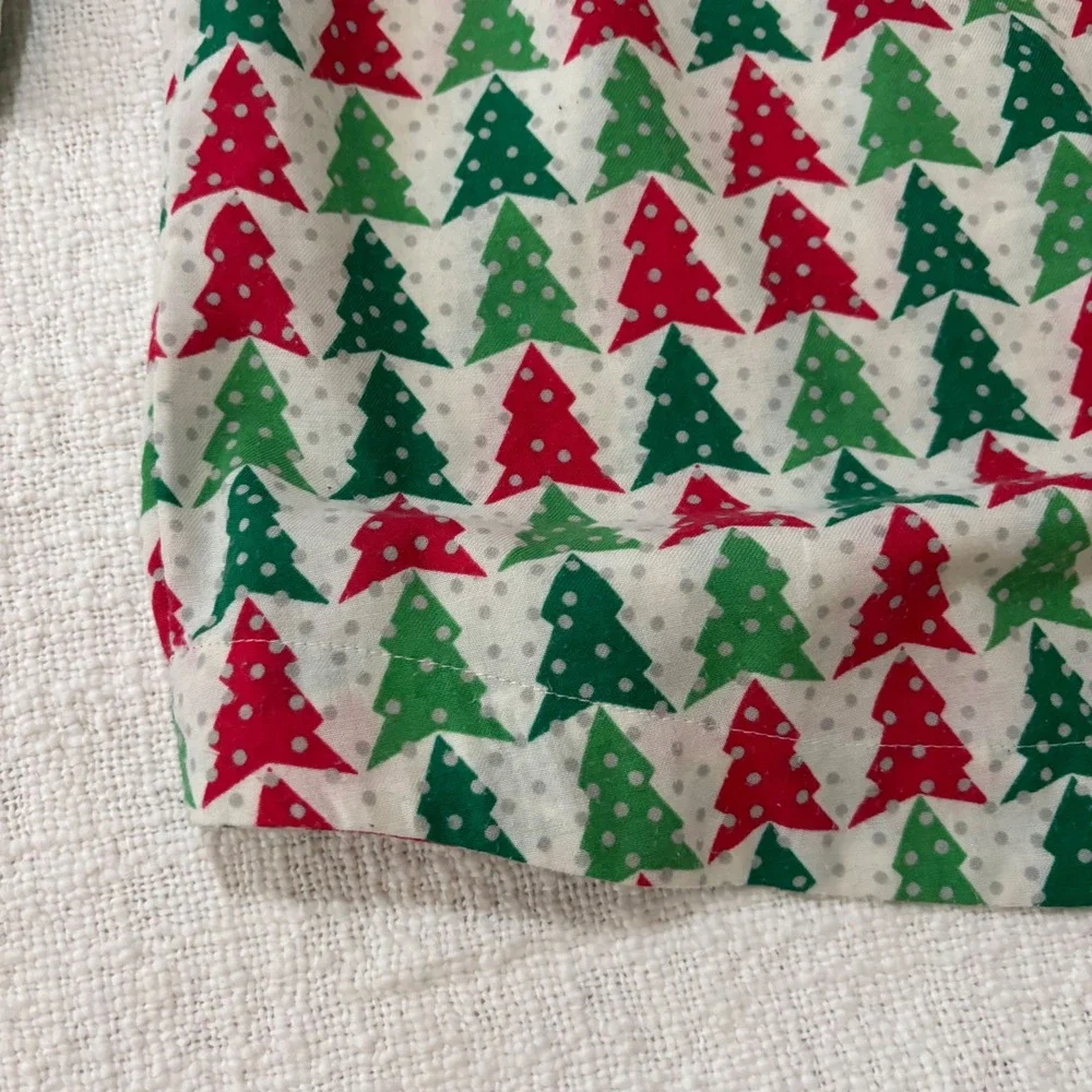 Crewcuts Kids Christmas Tree Nightgown Red Green Polka Dot Sleepwear Size 6